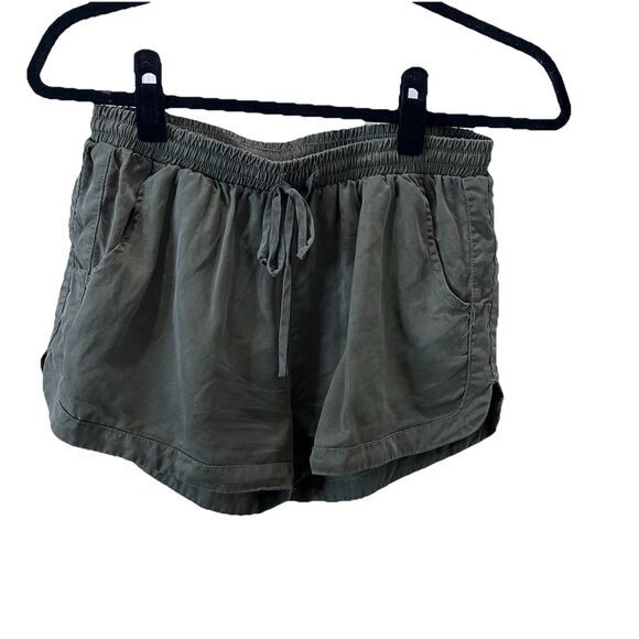 Wishlist High Waisted Shorts with Drawstring Womens Size S Army Olive Green - Picture 1 of 9